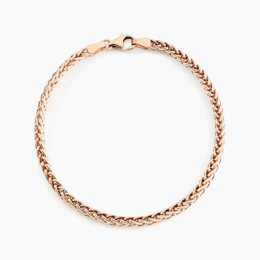 Bracelet Jolien Maille Spiga Or Rose - Bracelets cha&icirc;ne Femme | Histoire d&rsquo;Or