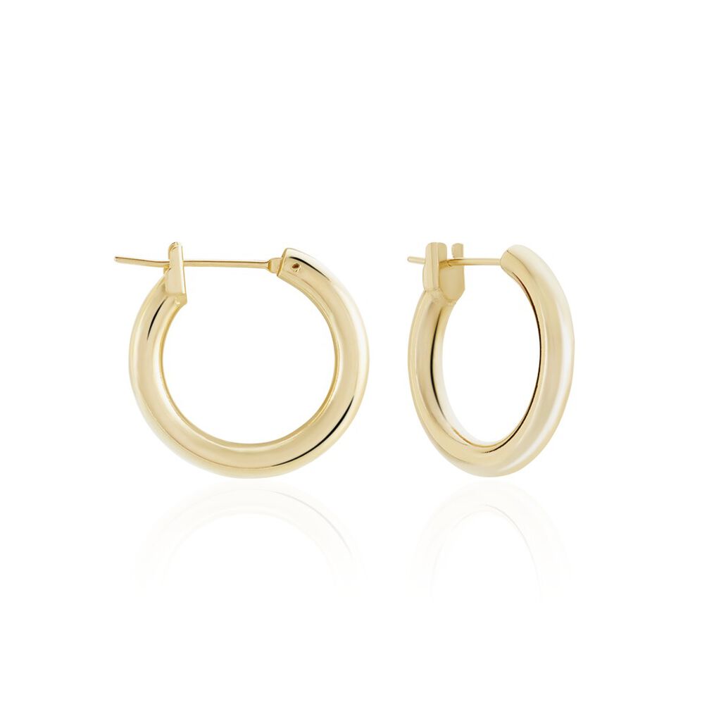 Créoles Adalie Lisse Plaqué Or Jaune - Boucles d'oreilles créoles Femme | Histoire d’Or