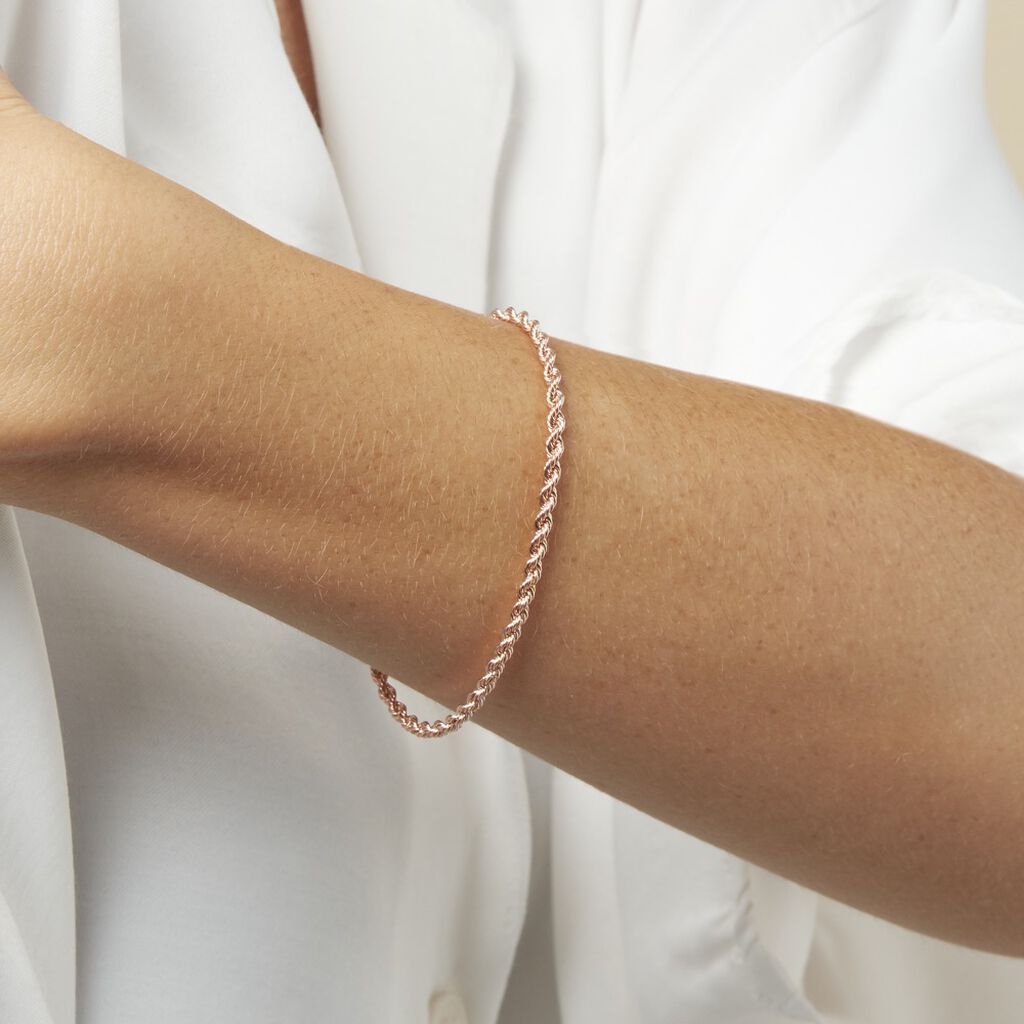 Bracelet Jerry Maille Corde Or Rose - Bracelets chaîne Femme | Histoire d’Or
