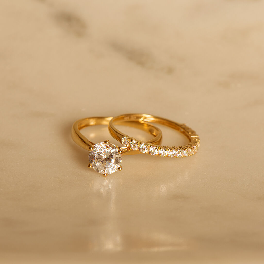 Alliance Julietta Or Jaune Oxyde De Zirconium - Alliances Femme | Histoire d&rsquo;Or