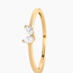 Bague Velvela Or Jaune Diamant Synth&eacute;tique - Bagues avec pierre Femme | Histoire d&rsquo;Or