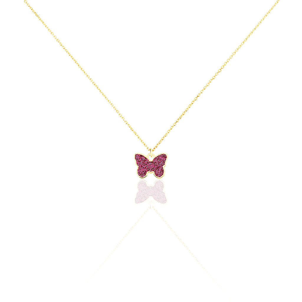 Collier Solena Papillon Or Jaune