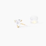 Boucles D'oreilles Puces Or Jaune Salona Oxyde De Zirconium - Clous d'oreilles Femme | Histoire d&rsquo;Or