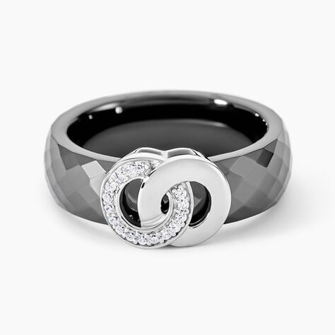 Bague Argent Blanc Valérie Oxyde De Zirconium Et Céramique - Bagues avec pierre Femme | Histoire d’Or