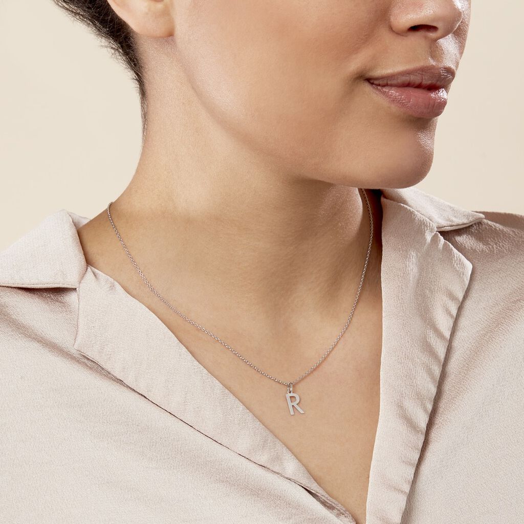 Pendentif Ionia Lettre Or Blanc - Pendentifs Famille | Histoire d’Or