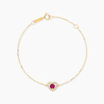Bracelet Red Velvet Or Jaune Rhodolite Oxyde De Zirconiu - F&ecirc;te des m&egrave;res Femme | Histoire d&rsquo;Or