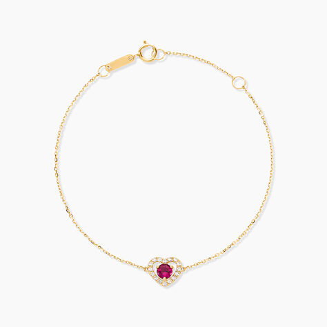 Bracelet Red Velvet Or Jaune Rhodolite Oxyde De Zirconiu - Bracelets Femme | Histoire d&rsquo;Or