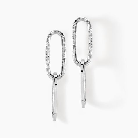Boucles D'oreilles Pendantes Cedrine Argent Blanc - Boucles d'oreilles fantaisie Femme | Histoire d’Or