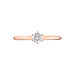 Bague Solitaire Natalia Or Rose Diamant - Bagues solitaires Femme | Histoire d’Or