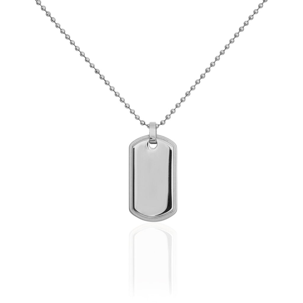 Collier Eutrope Acier Blanc - Colliers fantaisie Homme | Histoire d’Or