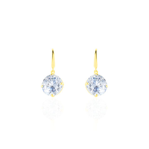 Boucles D'oreilles Pendantes Oxyde Rond Or Jaune Oxyde De Zirconium - Boucles d'oreilles pendantes Femme | Histoire d’Or