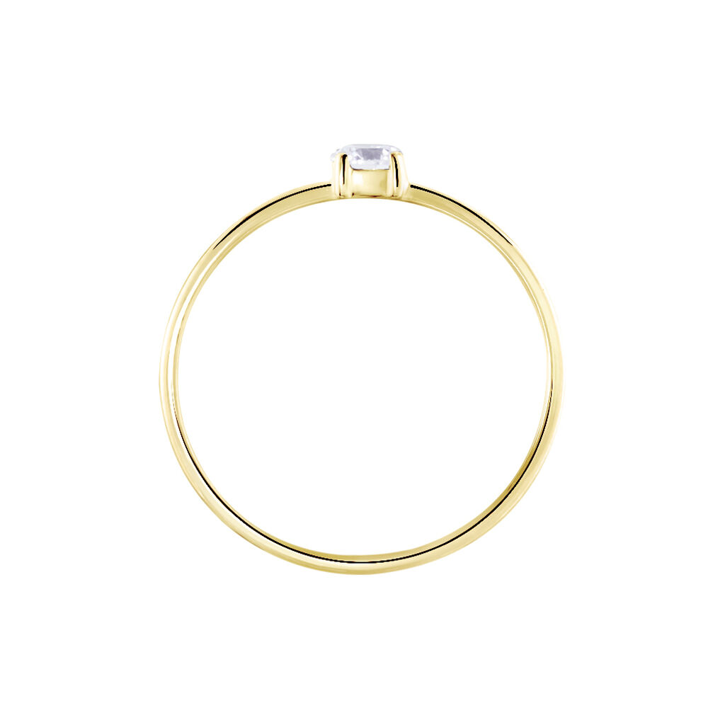 Solitaire Or Jaune Philys Oxyde De Zirconium - Bagues solitaires Femme | Histoire d’Or