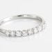 Demi Alliance Eloise Platine Blanc Diamant - Alliances Femme | Histoire d’Or