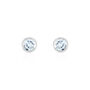 Boucles D'oreilles Puces Edy Serti Clos Or Blanc Topaze