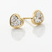 Boucles D'oreilles Puces Daria Cœur 0 Or Jaune Strass - Clous d'oreilles Famille | Histoire d’Or