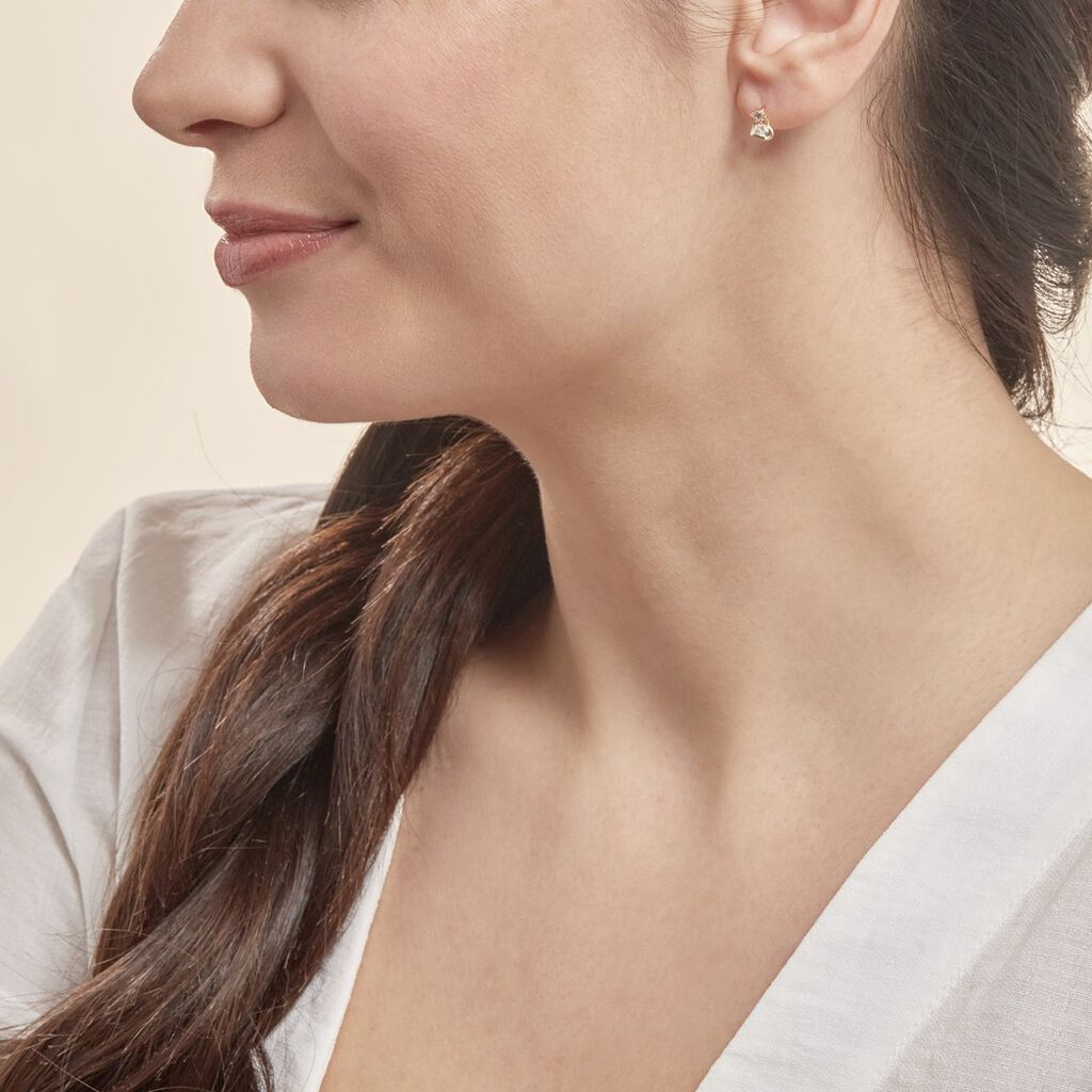 Boucles D'oreilles Pendantes Ludyvine Or Jaune Oxyde De Zirconium - Boucles d'oreilles pendantes Femme | Histoire d’Or