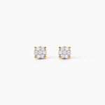 Boucles D'oreilles Puces Charlene Or Jaune Diamant Synthetique - Clous d'oreilles Femme | Histoire d&rsquo;Or