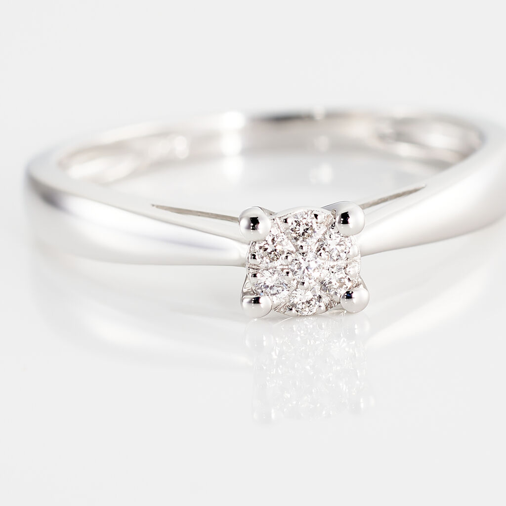 Bague Solitaire Artemis Or Blanc Diamant - Bagues solitaires Femme | Histoire d’Or