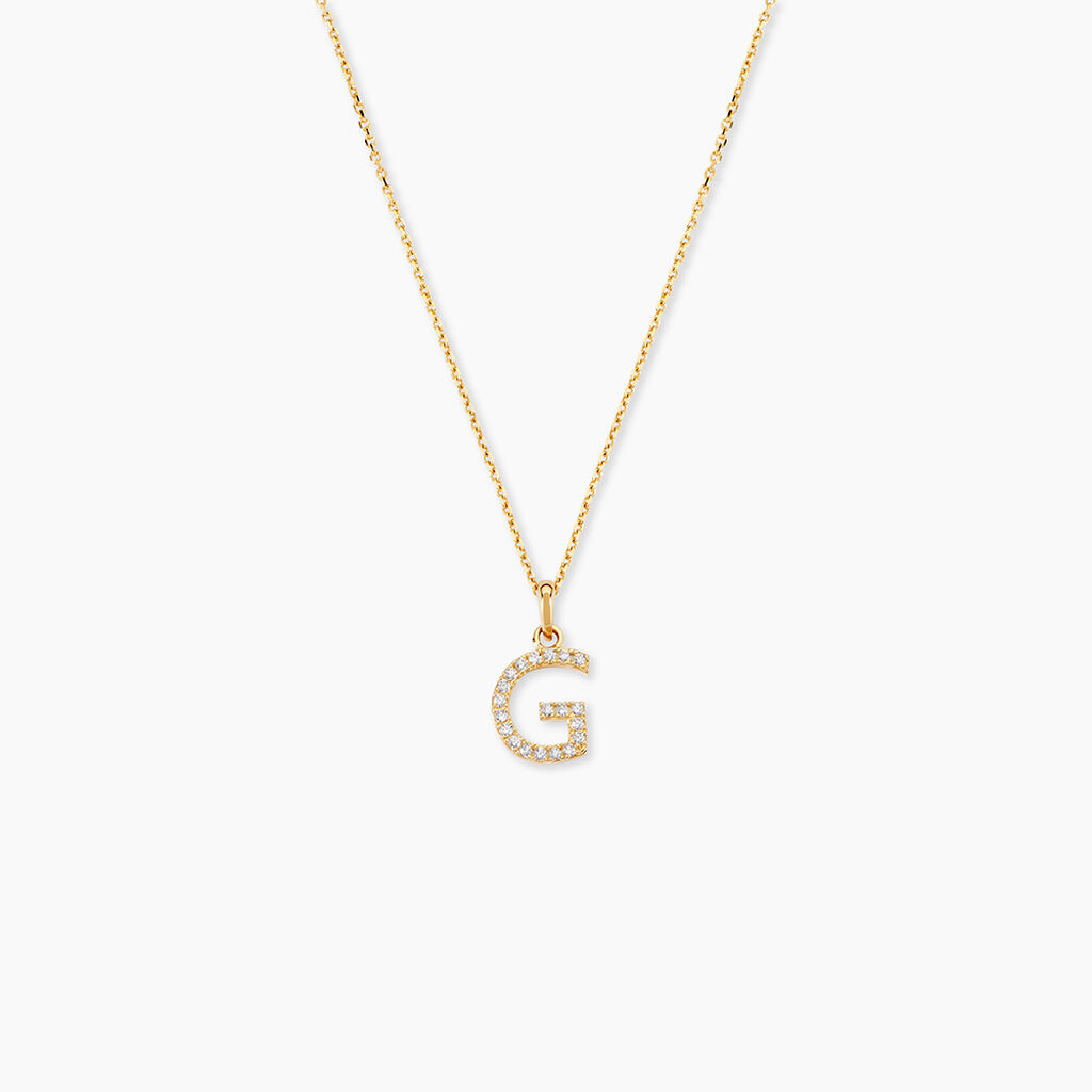 Pendentif Lettre G Or Jaune Oxyde - Pendentifs Famille | Histoire d&rsquo;Or