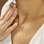 Collier Astre Argent Blanc Oxyde De Zirconium - Colliers doubles et triples cha&icirc;nes Femme | Histoire d&rsquo;Or