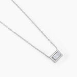 Collier Laurine Argent Blanc Oxyde De Zirconium - Colliers fantaisie Femme | Histoire d&rsquo;Or