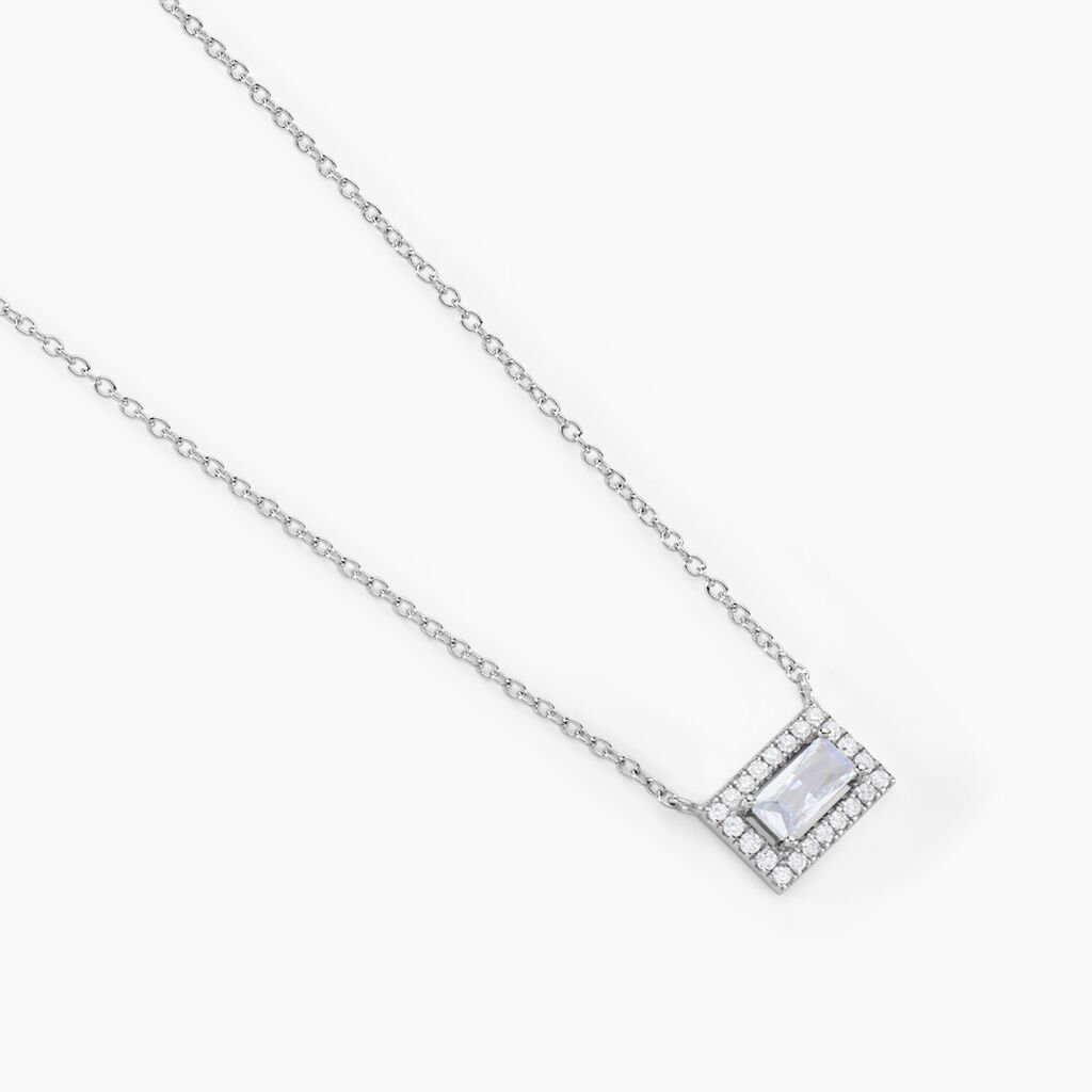 Collier Laurine Argent Blanc Oxyde De Zirconium - Colliers fantaisie Femme | Histoire d’Or