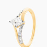 Bague Collection Icone Or Jaune Diamant Synth&eacute;tique - Bagues solitaires Femme | Histoire d&rsquo;Or