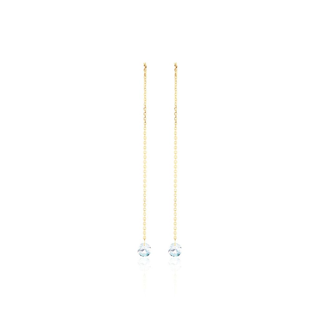 Boucles D'oreilles Pendantes Les Audacieuses Or Jaune Topaze - Boucles d'oreilles pendantes Femme | Histoire d’Or