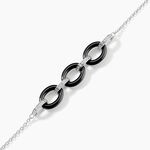 Bracelet Nowell Argent Blanc Oxyde De Zirconium Et C&eacute;ramique - Bracelets Femme | Histoire d&rsquo;Or