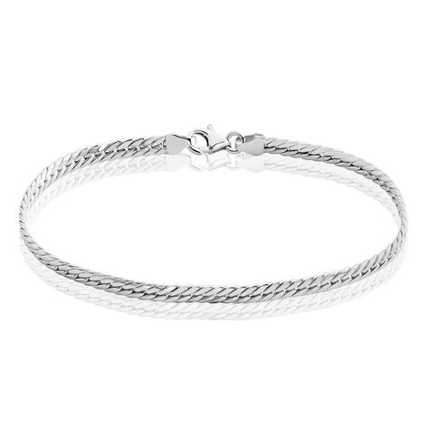 Bracelet Izel Maille Anglaise Or Blanc - Bracelets chaîne Femme | Histoire d’Or