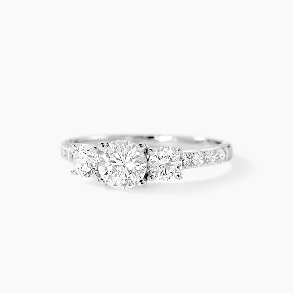 Bague Jennifere Or Blanc Oxyde - Bagues solitaires Femme | Histoire d&rsquo;Or