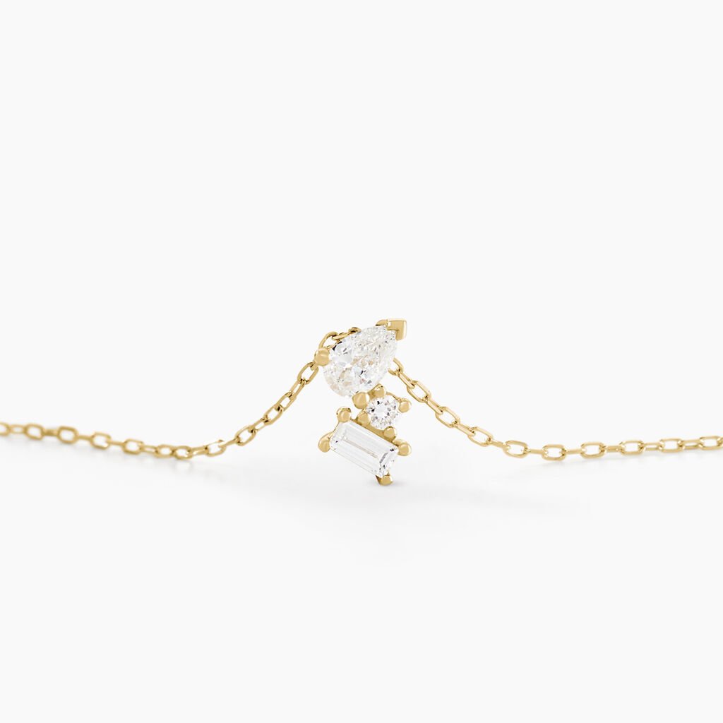 Collier Ptolema Or Jaune Diamant Synthétique - Colliers Femme | Histoire d’Or