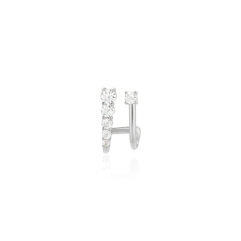 Boucle D'oreille Unitaire Minty Argent Blanc Oxyde De Zirconium - Boucles d'oreilles cr&eacute;oles Femme | Histoire d&rsquo;Or