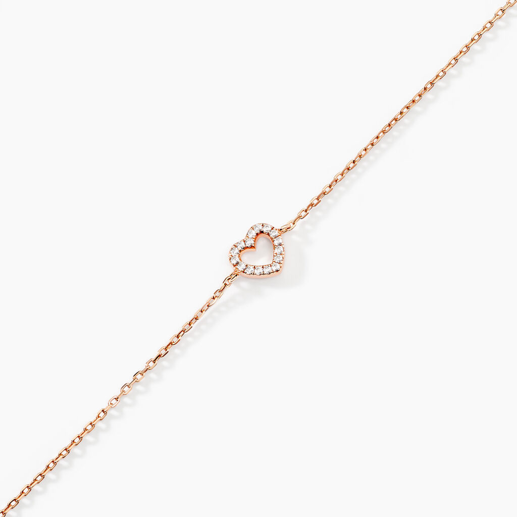 Bracelet Phanie Argent Rose Oxyde De Zirconium - Bracelets Femme | Histoire d&rsquo;Or
