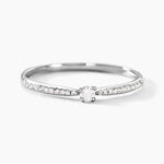 Bague Solitaire Hemera Or Blanc Diamant - Bagues solitaires Femme | Histoire d&rsquo;Or