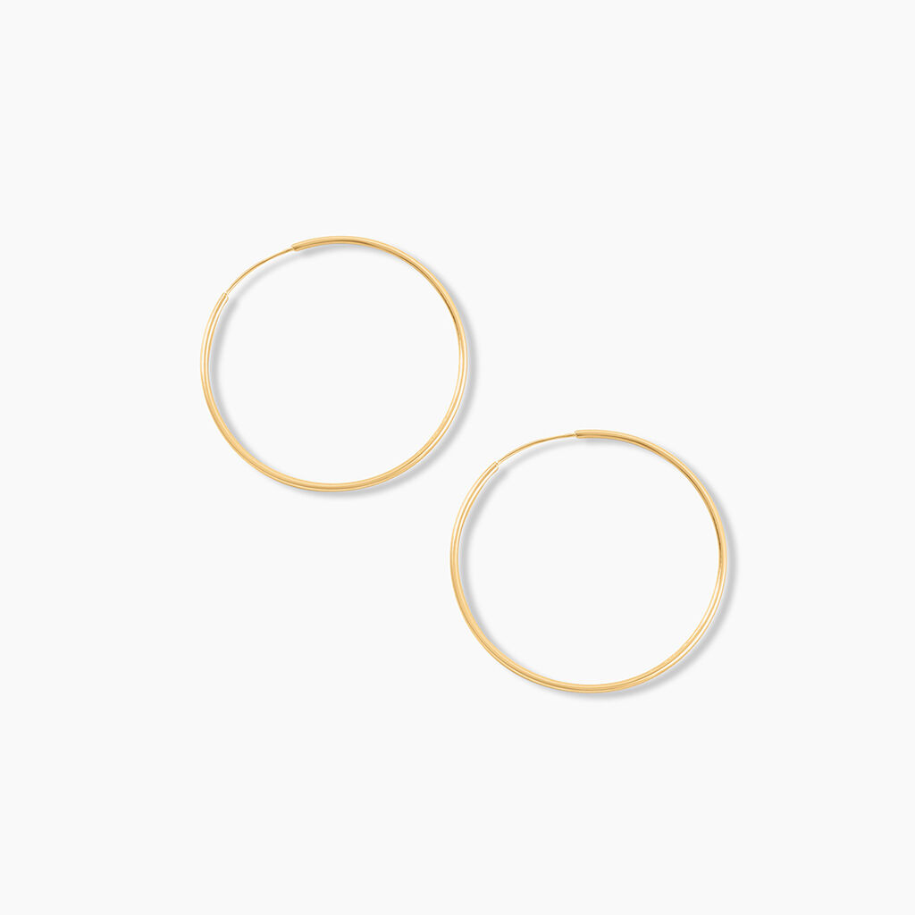 Créoles Muses Or Jaune - Boucles d'oreilles créoles Femme | Histoire d’Or