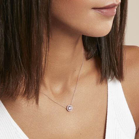 Collier Rio Copacabana Argent Rose Oxyde De Zirconium - Colliers fantaisie Femme | Histoire d’Or