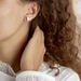 Boucles D'oreilles Puces Moric Argent Blanc Oxyde De Zirconium Nacre - Boucles d'oreilles fantaisie Femme | Histoire d’Or