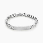 Bracelet Hugo Acier Blanc - Gourmettes Homme | Histoire d&rsquo;Or