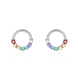 Boucles D'oreilles Puces Argent Blanc Giustino Oxydes De Zirconium - Boucles d'oreilles fantaisie Femme | Histoire d’Or