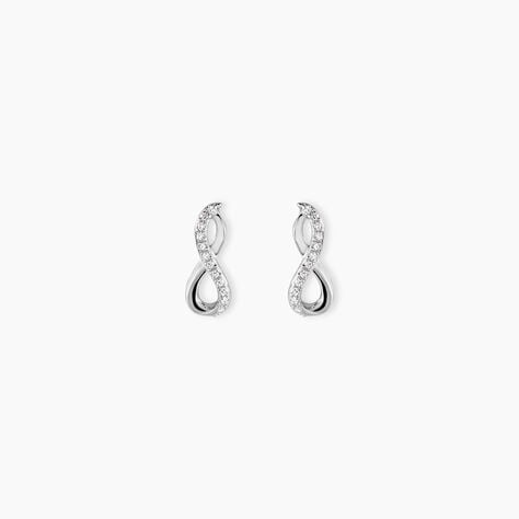 Boucles D'oreilles Puces Osanna Or Blanc Diamants - Clous d'oreilles Femme | Histoire d&rsquo;Or