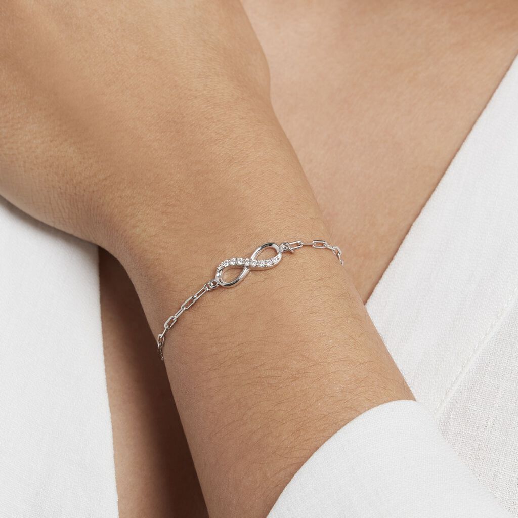 Bracelet Bastin Argent Blanc Oxyde De Zirconium - Bracelets Femme | Histoire d’Or