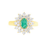 Bague Ivan Or Jaune Emeraude Et Diamant - Bagues solitaires Femme | Histoire d&rsquo;Or