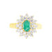 Bague Ivan Or Jaune Emeraude Et Diamant