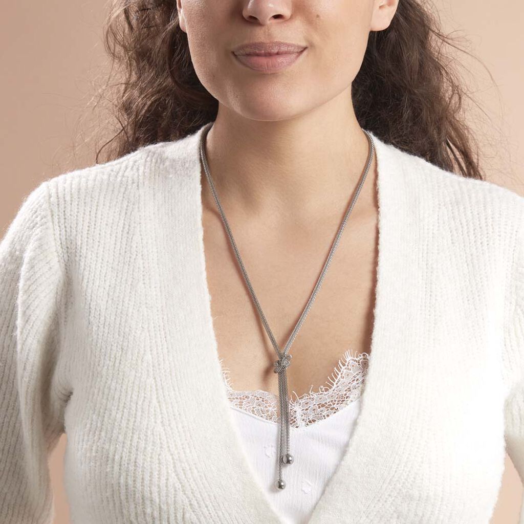 Collier Mahaca Acier Blanc - Colliers fantaisie Femme | Histoire d’Or