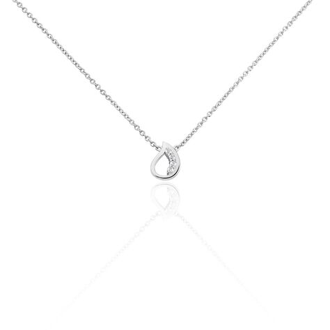 Collier Court Argent Blanc Sylvan Oxyde De Zirconium - Ras de cou Femme | Histoire d’Or