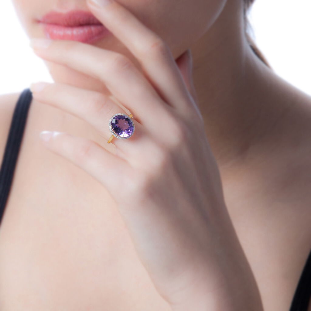 Bague Anna Or Rose Topaze Et Diamant - Bagues solitaires Femme | Histoire d’Or