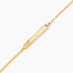 Bracelet Identit&eacute; Fanelia Maille Marine Or Jaune - Bracelets Communion Enfant | Histoire d&rsquo;Or