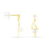 Boucles D'oreilles Pendantes Orientale Or Jaune Perle De Culture - Boucles d'oreilles pendantes Femme | Histoire d’Or