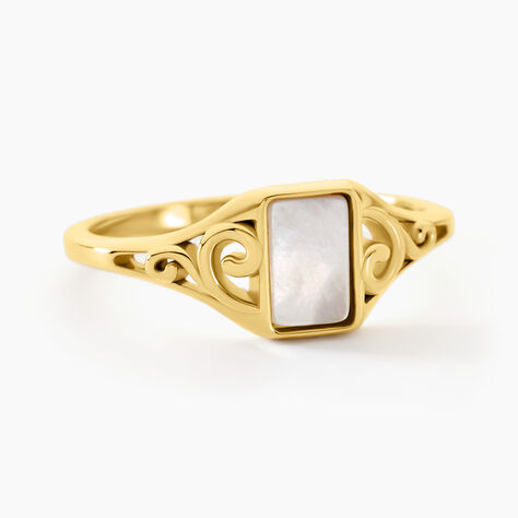 Chevalière Argent Dore Reine - Bagues solitaires Femme | Histoire d’Or